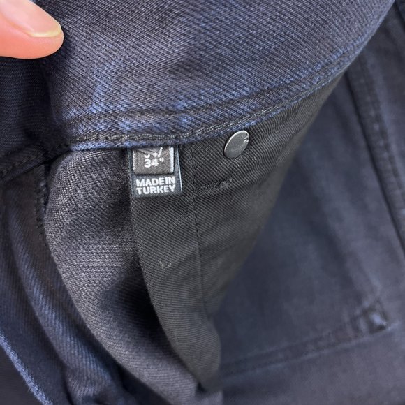 J. Lindeberg Jeans Mens 34x34 Damien Black Ink Mid-Rise Skinny Dark Wash Denim - Picture 7 of 15